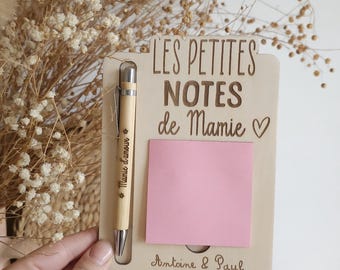Support post-it personnalisé, bloc note, cadeau mamie , fête des mamies