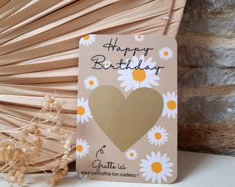 Carte à gratter anniversaire - Joyeux anniversaire - carte à gratter - cadeaux - Idée cadeau - cadeau originale - anniversaire