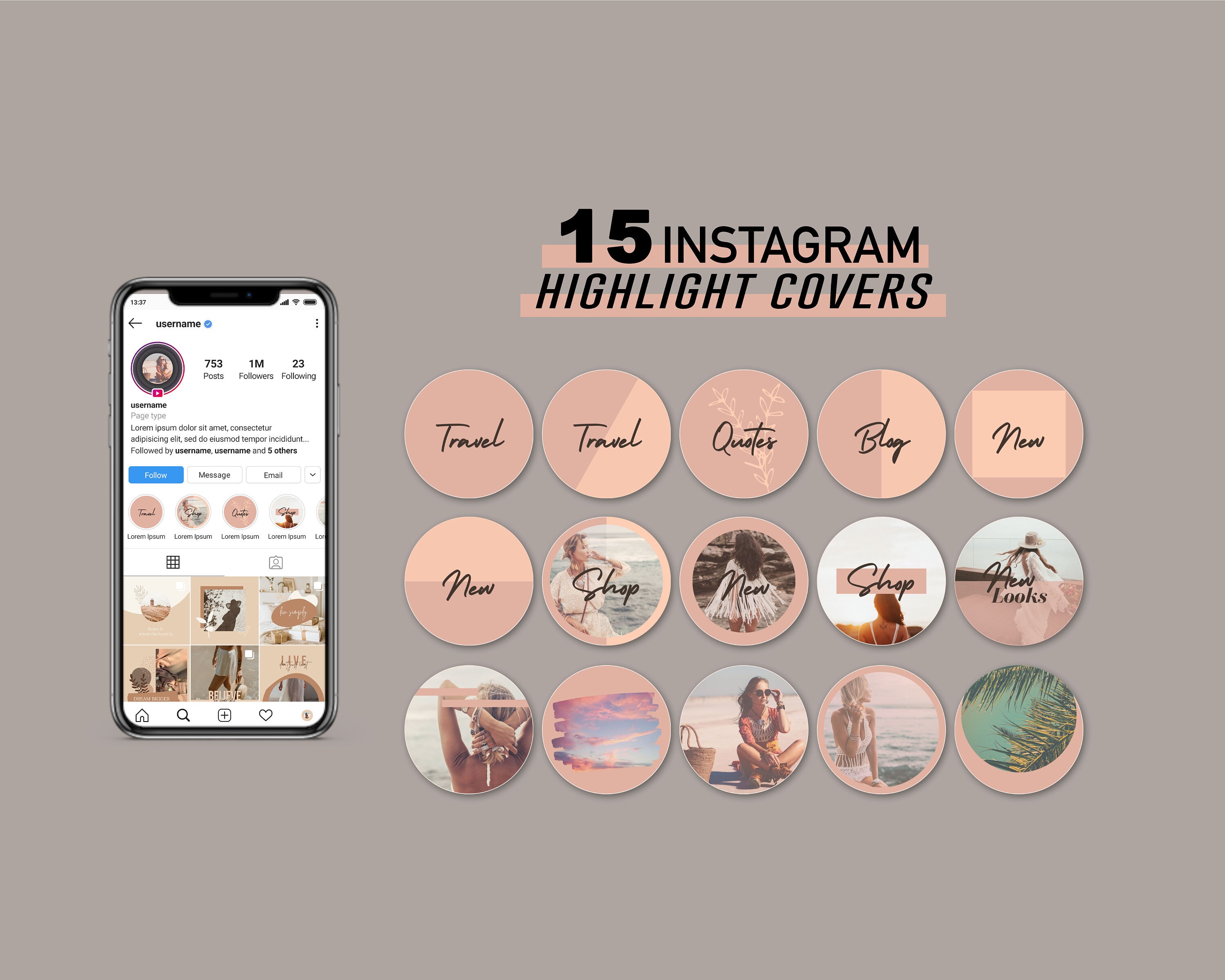 Canva Instagram Templates Bundle Instagram Highlight Covers Etsy My 