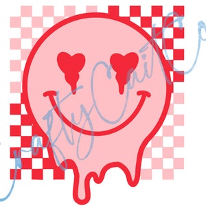 Valentine Smile PNG | Heart Eyes Smile PNG | Checkered Smile PNG