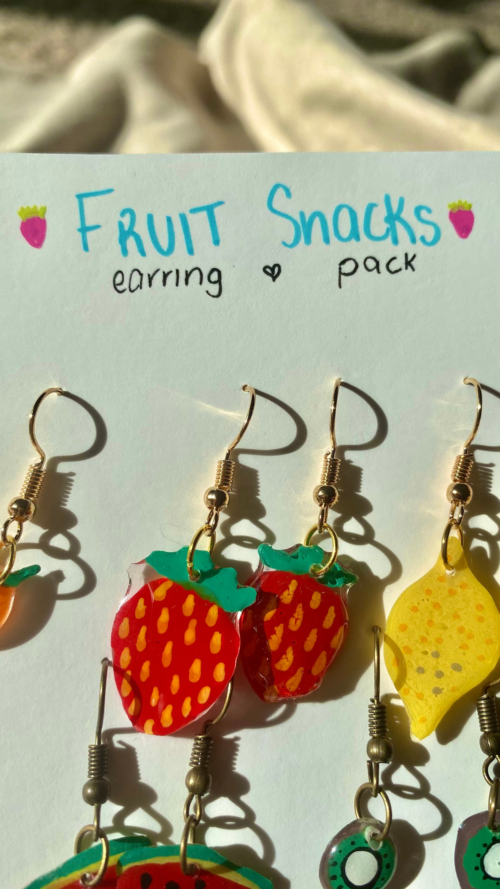 Fruit Earring Pack of 5 Etsy