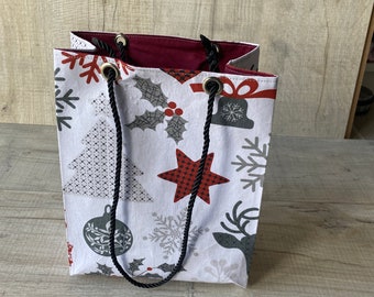 Pochette cadeaux réutilisable /décor Nöel/pochettes rennes noël/ emballage de noël/pochon de Noël