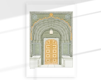 Green Gate Jaipur City Palace Print India