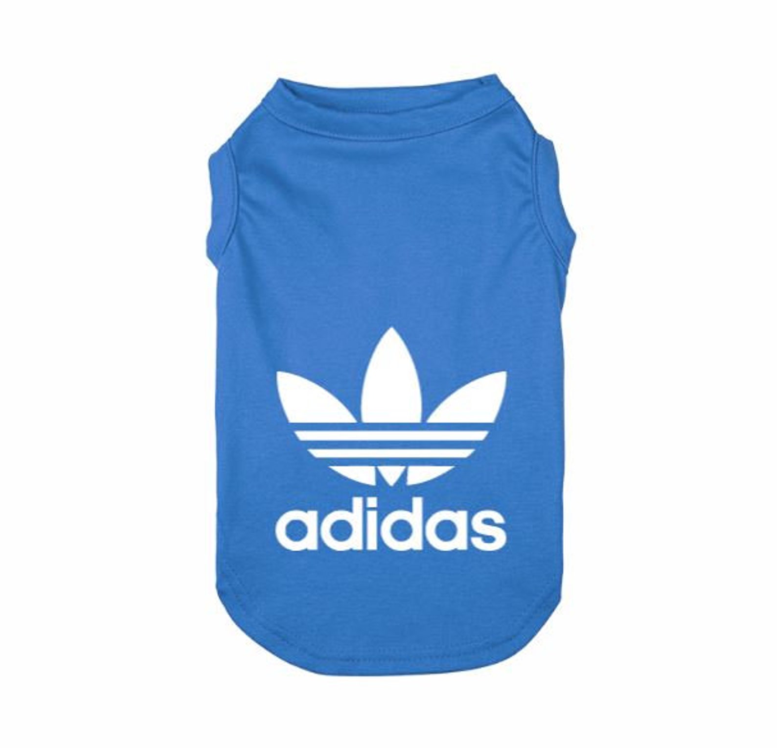 Adidas Designer Inspired Dog Tank Top Blue Dog TShirt Etsy