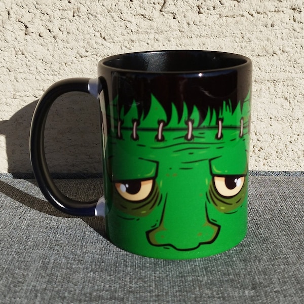 Halloween coffee mug, Halloween mug, Halloween gift, Halloween decoration, scary Frankenstein, Frankenstein