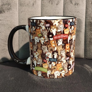 mug Cute Kitten Coffee Cup, Cat Party Coffee Cup, Group of Kittens, Cute Cats, Cup-Happy Cat