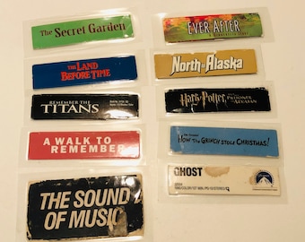 Mini VHS Movie Bookmarks