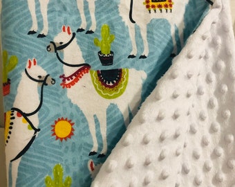 Llama Minky Blanket