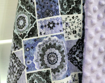 Purple Paisley Minky Blanket