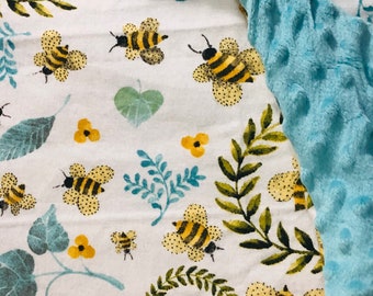 Bumble Bee Minky Blanket