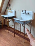 1:6 Dollhouse miniature mini simulation Retro Wash Basin/Faucet/Water Tap model/bjdob11blythe DIY Kitchen bathroom accessories