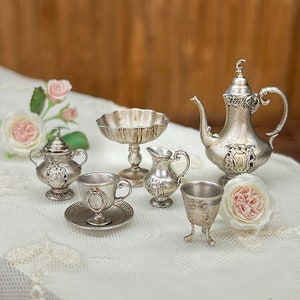 Moonlight Tea Set Miniature Moonlight Magic Tea Set, 1:6 Dollhouse Resin Tableware - Etsy