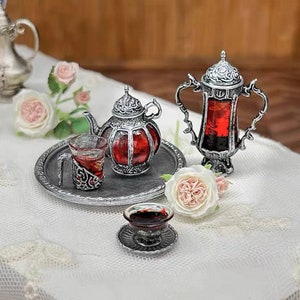 Moonlight Tea Set Miniature Moonlight Magic Tea Set, 1:6 Dollhouse Resin Tableware - Etsy