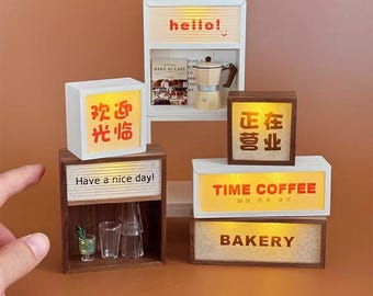 1:6 scale Dollhouse miniature mini simulation signboard light box/shop sign model/bjdob11blythegsc home decor accessories/desktop model toys