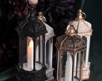 1:6 Dollhouse miniature mini simulation Magic retro luminous hexagonal wind Lamp/bjdob11blythe outdoor lantern/decoration accessories