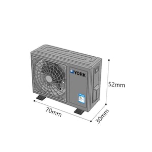 1:12 Dollhouse Miniature Mini Simulation Rotatable Air Conditioner ...