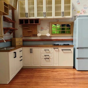1:6 Puppenhaus miniatur Miniatur-Küchen-Schrank-Schrank-Modell / bjdob11blythe-Möbelzubehör / Schreibtischmodell Spielzeug