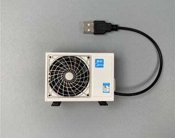 1:12 Dollhouse miniature mini simulation Rotatable Air conditioner model/OB11 dolls accessories/Air conditioning external unit/desktop model
