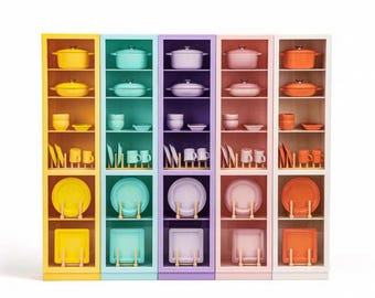 Dollhouse Miniature Sideboard: 1/6 Scale Storage Cabinet Model