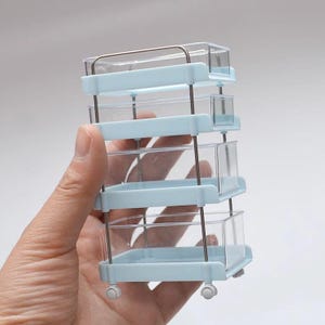 1:6 Poppenhuis miniatuur mini simulatie desktop opbergrek/keuken trolley model/bjdob11blythegsc keuken accessoires/desktop decor