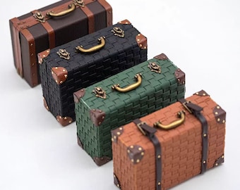 YIJU Valise miniature jaune vintage pour poupée 1:6