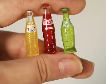 1:6 scale Dollhouse miniature mini simulation Fanta Sprite Fruit Juice model/bjdob11blythe soft drinks accessories/desktop model summer toys