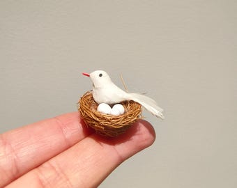 ＊D.・Birds nest・＊Ｂ＆Ｇmodel master＊ Dollhouse Miniature Mini Simulation Animal Bird's Nest Model