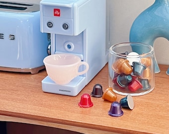 Machine à café miniature maison de poupée 1:6, accessoire de cuisine BJD Blythe