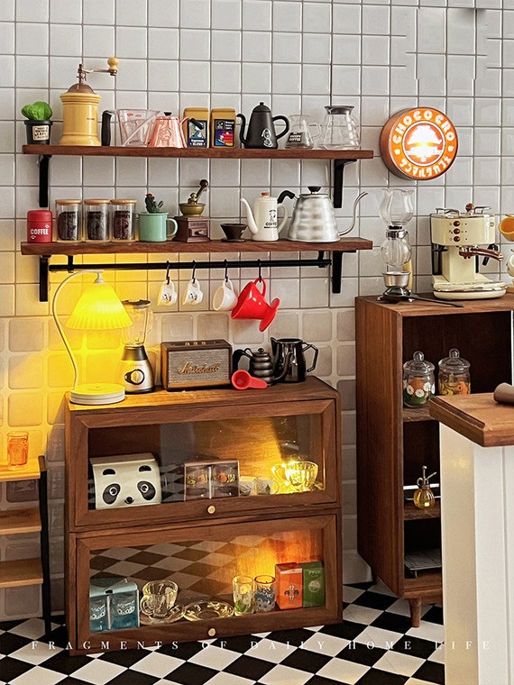 2 Weiße Puppenhaus-Wandregale, Maßstab 1:12 – Miniaturregal Für Küche Oder Deko