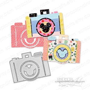 MAUS KAMERA Metallstanzform für Papierbasteln, Scrapbooks, Karten, Geschenke, Journals, DiY Party & Home Décor - 20218