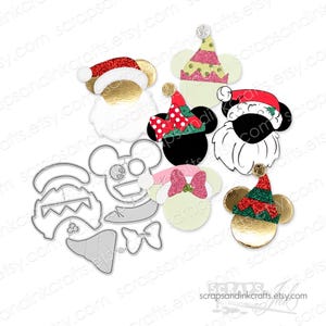 LAYERED ELF MOUSE Set di 11 fustelle in metallo per lavori di carta, album di ritagli, biglietti, regali, etichette, agende, fai da te per feste e decorazioni per la casa - 20376
