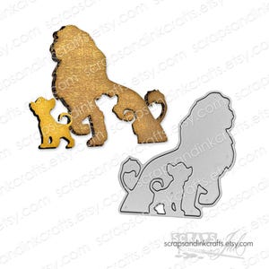 Troquel de corte de metal EL REY LEÓN para manualidades de papel, álbumes de recortes, tarjetas, regalos, diarios, fiestas y decoración del hogar - 20111