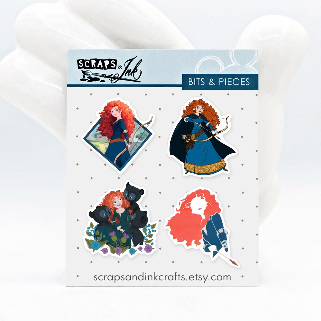 BRAVE/PRINCESS MERIDA #1 Set of 4 Printed Acrylic (planar Resin ...