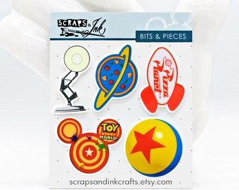 STUDIO ICONS Set of 5 Acrylic Embellishments for Disney-Themed Crafts, Scrapbooks, Cards, Hair Accessories, Gifts/Home Décor- 40895