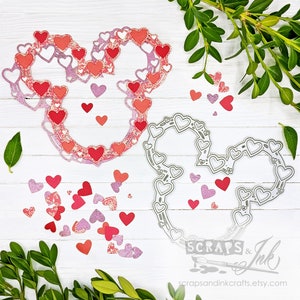 Troquel de corte de metal con forma de corona de corazón para manualidades de papel, álbumes de recortes, tarjetas, regalos, etiquetas, planificadores, fiestas y decoración del hogar - 20903