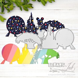 Troquel de corte de metal FOUR PARKS para manualidades de papel, álbumes de recortes, tarjetas, regalos, etiquetas, planificadores, fiestas y decoración del hogar - 20704