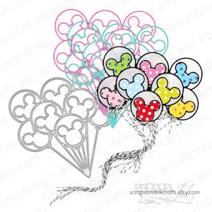 PARK BALLOONS Matriz de corte de metal para artesanato em papel, álbuns de recortes, cartões, presentes, diários, planejadores, festa DIY e decoração para casa - 20523