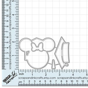 GRADUATE MOUSE ペーパークラフト、スクラップブック、カード、ギフト、ジャーナル、DIYパーティー、ホームデコレーション用の3つのメタルカッティングダイセット - 20212