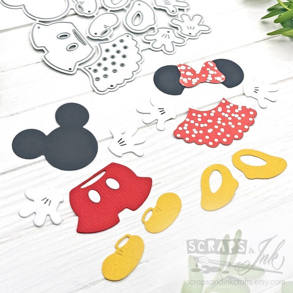 DAPPER DUDS SET of 12 Metal Cutting Dies for Disney-themed