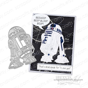 DROID 2 Metal Cutting Die for Papercrafts, Scrapbooks, Cards, Planners, Gifts, DIY Party & Home Décor- 20308