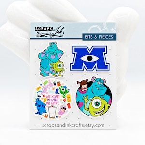 MONSTERS, INC. #2 Set mit 4 Acrylverzierungen für Disney-Themen Basteln, Sammelalben, Karten, Haarschmuck, Geschenke/Inneneinrichtung - 40968