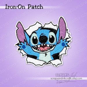 SURPRISE STITCH Embroidered Iron-On Patch for Crafts, Hats, Gifts, Clothing, Backpacks, Jackets, Bags, Home Décor- 70384