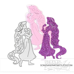 RAPUNZEL Metall-Stanzform für Papierbasteln, Scrapbooks, Karten, Geschenke, Tags, Planer, DiY Party & Home Décor - 20227