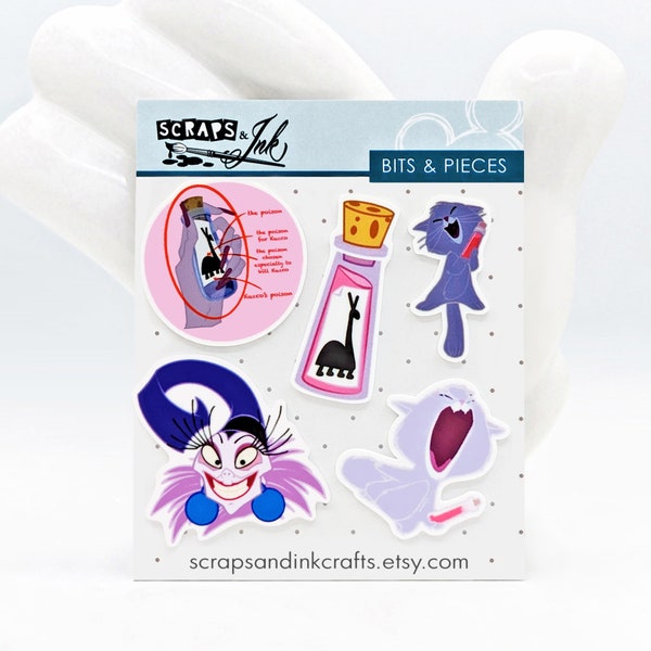 YZMA Set van 5 acrylversieringen voor ambachten met Disney-thema, plakboeken, kaarten, haaraccessoires, geschenken/huisdecoratie - 40998