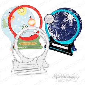 SNOWGLOBE/CRYSTAL BALL Shaker 4er Set Metallschablonen für Papierbasteln, Sammelalben, Karten, Geschenke, Planer, DiY Party & Wohnkultur - 21502