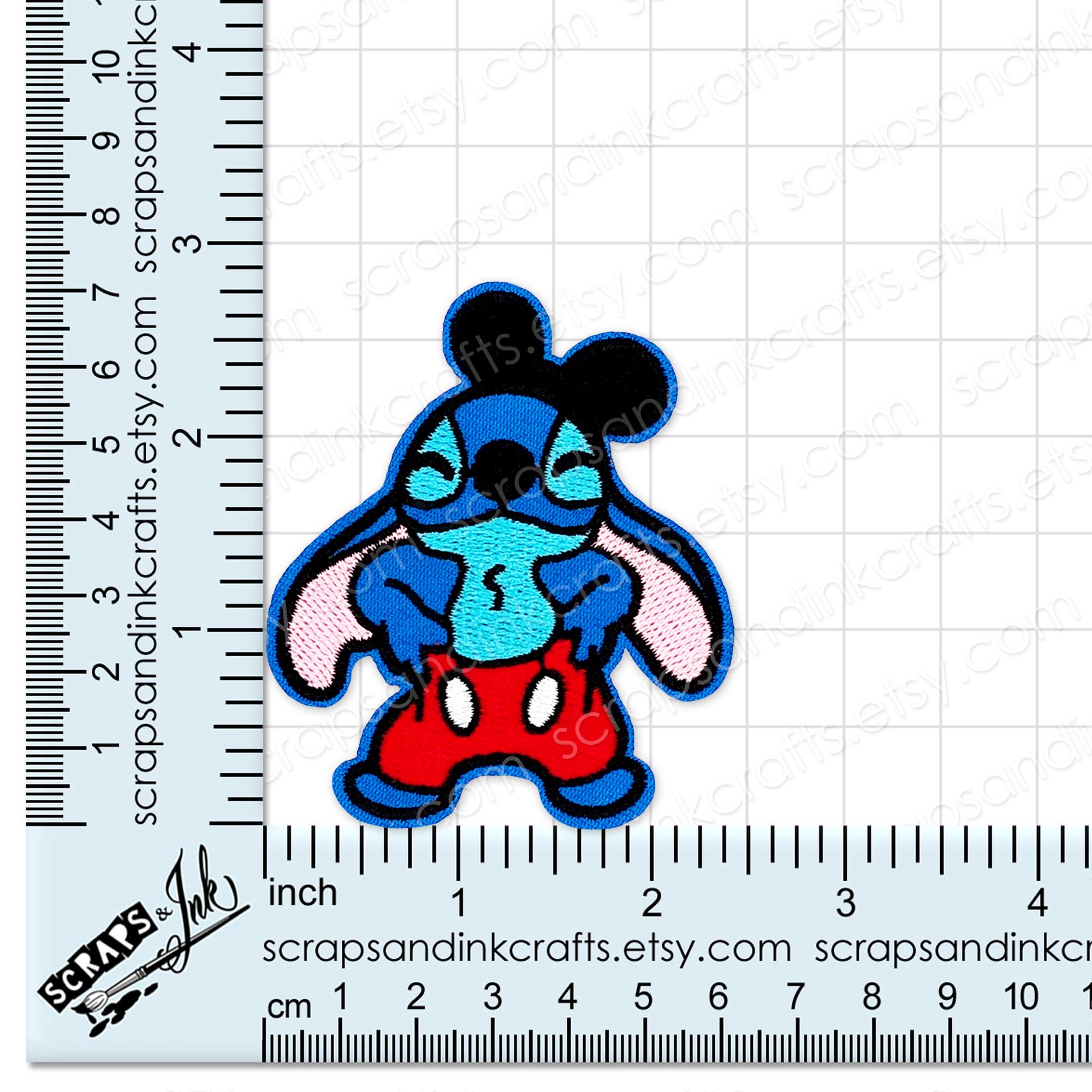 Mickey Rabbit Stich STITCH AS MICKEY Embroidered Iron-on Patch for Crafts, Hats, Gifts ...