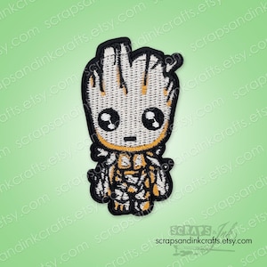 BABY GROOT/GUARDIANS Of The Galaxy Embroidered Iron-On Patch for Crafts/Clothing, Backpacks, Jackets, Hats, Décor- 70302