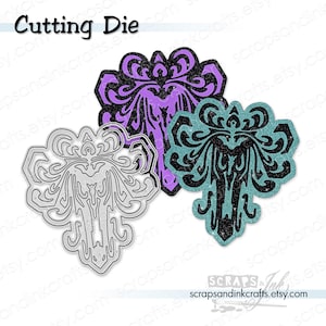 HAUNTED PATTERN *Exclusive! Set of 2 Metal Cutting Dies for Papercrafts, Scrapbooks, Cards, Gifts, Tags, Planners, Party & Home Décor- 20432