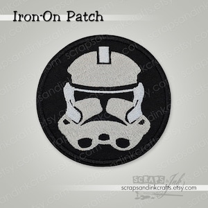 CLONE TROOPER Embroidered Iron-On Patch for Crafts, Hats, Gifts, Clothing, Backpacks, Jackets, Bags, Home Décor-