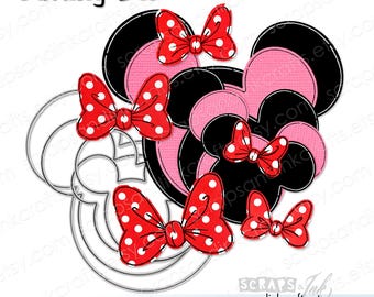 LARGE MOUSE SET (Largest is 6" wide!) Set of 10 Metal Cutting Dies for Papercrafts, Mini Albums, Cards, Gifts, DiY Party & Home Décor- 21422